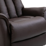 Electric Lift Chair, Recliner TV Chair with Lift Assistance & Reclining Function, Faux Leather Brown