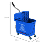 Cleaning Cart, 20L with Spin and Separator, Blue