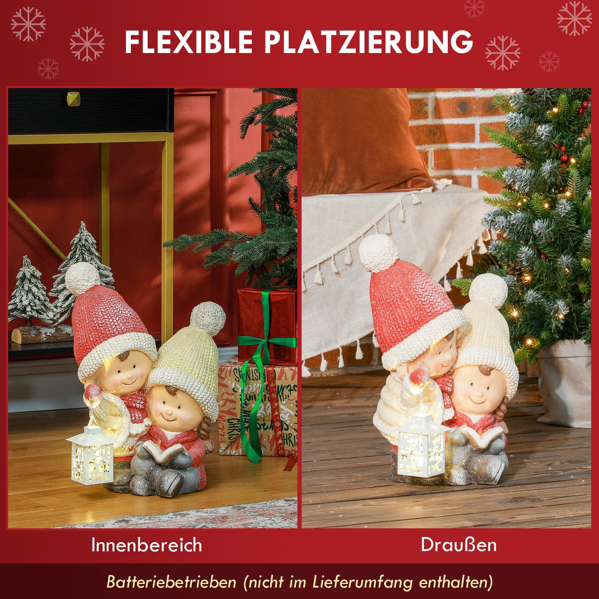 Christmas Gnome Figure, 45cm LED, Indoor and Outdoor Use