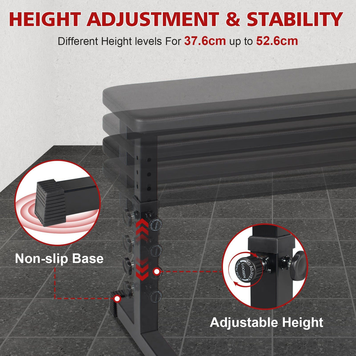 Flat Weight Bench Home Fitness Strength Training Dumbbell Stool Comfortable Design