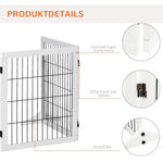 Dog Gate, Safety Stair Gate, Pinewood White
