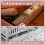 Upholstered Bed 90x200cm Hydraulic Storage LED Crown Shape Adjustable Headboard - PU Pink