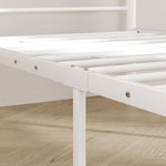 Bed Frame, 200 x 90 cm, 88 cm High, Single, Steel, White