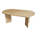 Extendable Dining Table 160/200x90cm 6-8 Seater Rounded Top - Oak Color