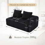 Two-Seater Sofa Storage Pocket Drink Holder - Corduroy Fabric