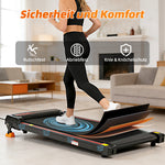 Walking Pad Treadmill, 1-6 km/h Electric 2-in-1 with App and LED Display, Incline Adjustment