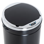 Sensor Trash Can 42L, Electric Automatic Waste Bin, Steel Black