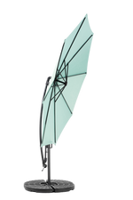 14.8 Ft Double Sided Outdoor Umbrella Rectangular Large with Crank, Light Green