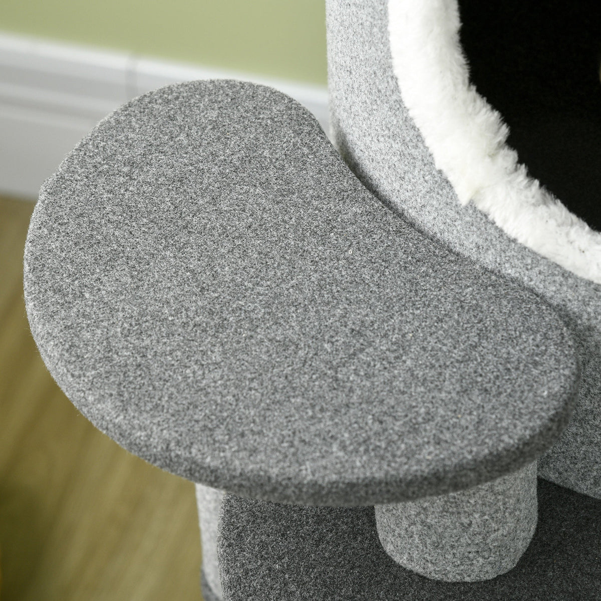 Cat Scratching Barrel 99cm with Bed & Play Ball, Grey