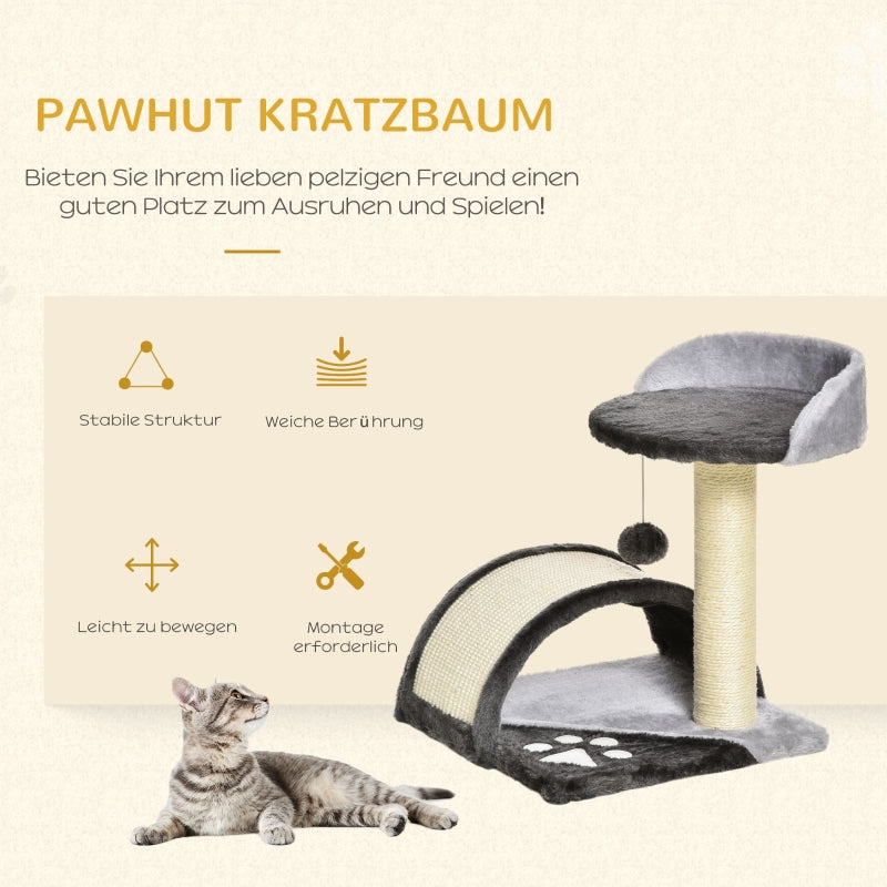 Cat Tree, Play Balls Sisal Rope Scratching Posts, Grey