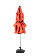Outdoor Umbrella, 14.8 Ft Double Sided Rectangular Large with Crank, Orange