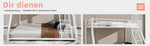 Bunk Bed, Twin Over Full with Ladder & Guardrail, Heavy Duty Metal