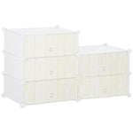 Shoe Rack, 6 Pairs, DIY Storage, Plastic White