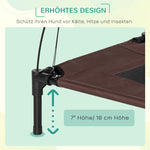 Outdoor Pet Bed, Elevated Canopy Dog Bed, Taffeta Fabric, Coffee