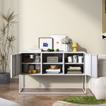 Metal Accent Cabinet Sideboard Buffet Storage 120x40x75cm - White