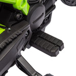 Electric Motorcycle for Children, 6V Battery Drive with Training Wheels and Sounds, Green