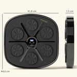Music Boxing Machine, Electronic Bluetooth Wall-Mounted with LED Lights, Black