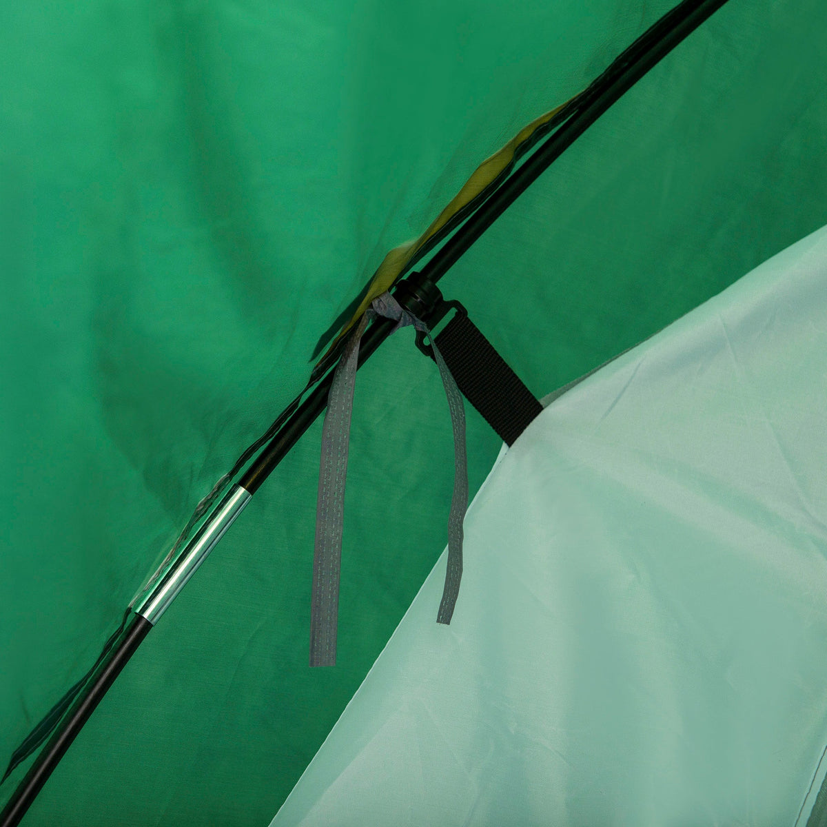 Dome Tent 2-3 Persons Fiberglass Polyester Green+Yellow
