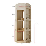 Rotating Bookshelf with 360-Degree Rotation and 4 Shelves, Wood