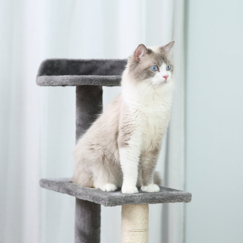 Climbing Tree Cat Tree, 5 Layers, Beige Grey
