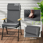 Seat Cushion, Water-Repellent, Headrest, Dark Grey