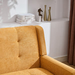 Accent Armchair Set, 2-Piece Single and Double Chairs with High-Density Foam and Solid Wood Legs, Durable Fabric