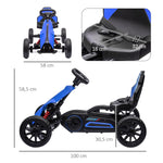 Pedal Go-Kart with Forward and Reverse Gears for Ages 3-8, Blue