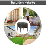 Raised Bed Planter, Rattan Look, 40x40x44cm, PP Brown