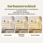 Chest of Drawers with Rattan & Gold Handles, 3 Drawers 1 Door, White Country Style
