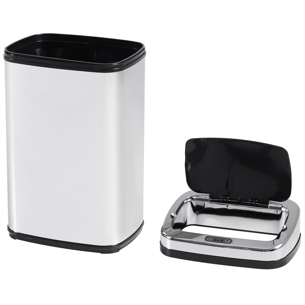 Automatic Sensor Waste Bin 30L IR Square Stainless Steel