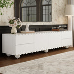 TV Cabinet Modern Low Stand 175x38x37cm - White