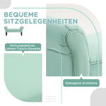 Bed Bench, Upholstered Hallway Seating, 130 kg Load Capacity, Canvas Fabric, Green
