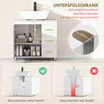 Bathroom Vanity Unit, 3-Tier Design, White