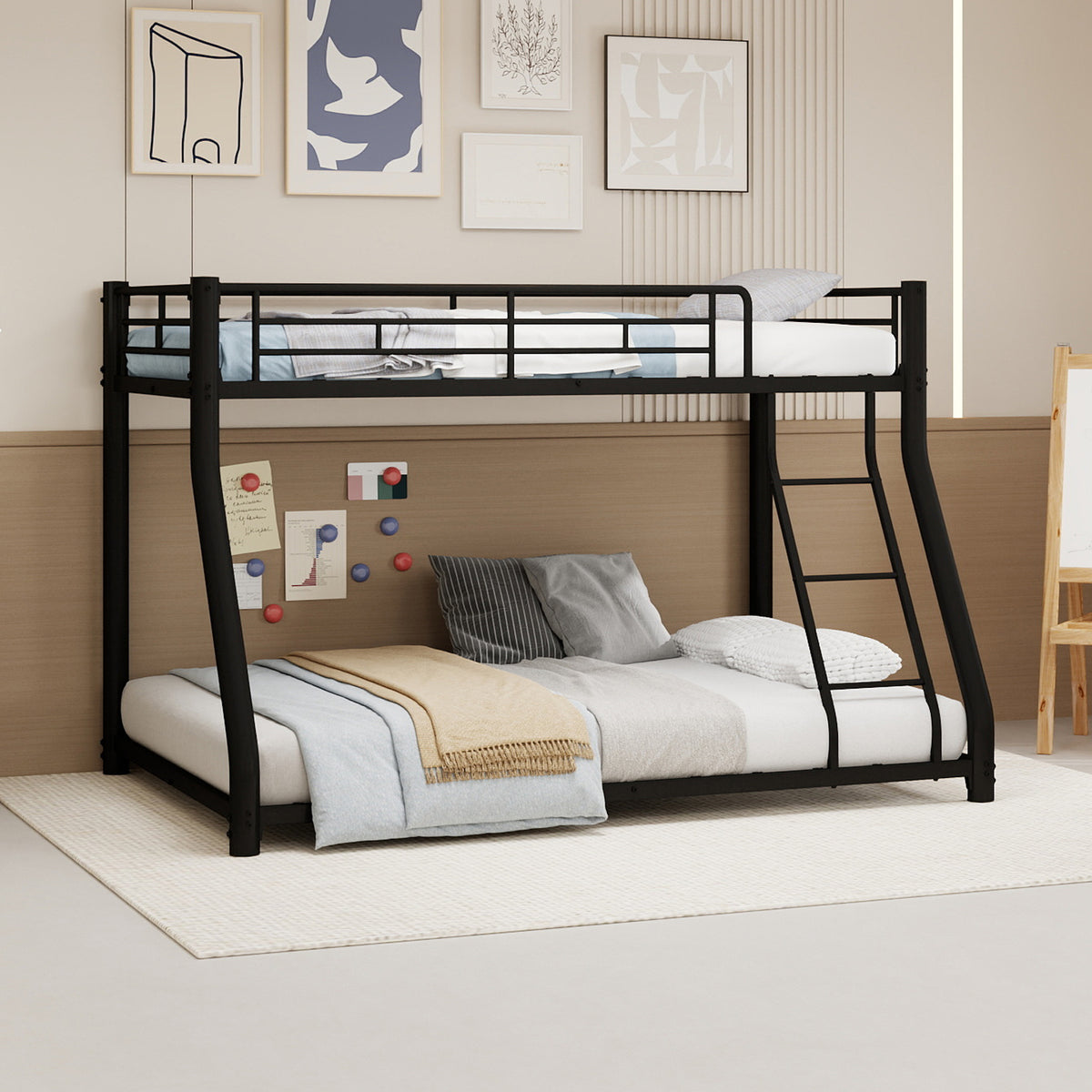 Upholstered Bed Frame 140x200 cm, Reinforced Steel