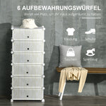 Shoe Rack, 6 Pairs, DIY Storage, Plastic White