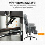 Office Chair Reclining Ergonomic Adjustable Swivel with Footrest Dark Grey