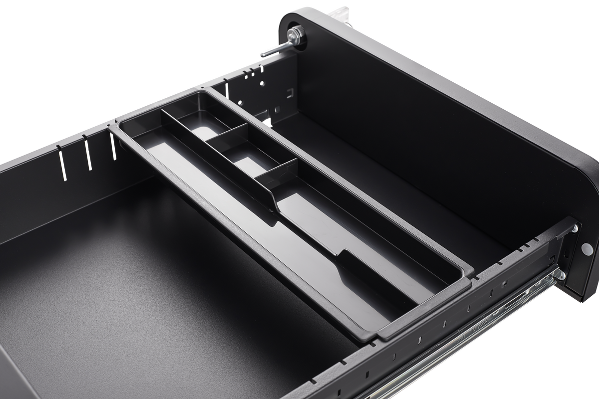 Mobile File Cabinet 3 Drawer Legal/Letter/A4 Under Desk Steel Black