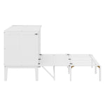 Wall Bed, 140x200 cm, Slatted Frame, White