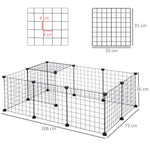 Small Animal Outdoor Enclosure, Flexible Metal Mesh, Black