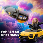 Children's Electric Car with 12V Remote Control and 2 Motors, Yellow
