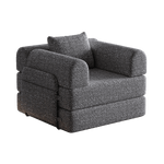 2-in-1 Sleeper Sofa with Storage Armrest and Multiple Configurations, Chenille