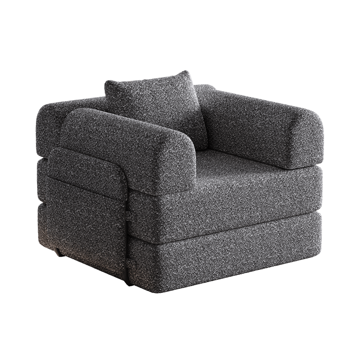 2-in-1 Sleeper Sofa with Storage Armrest and Multiple Configurations, Chenille