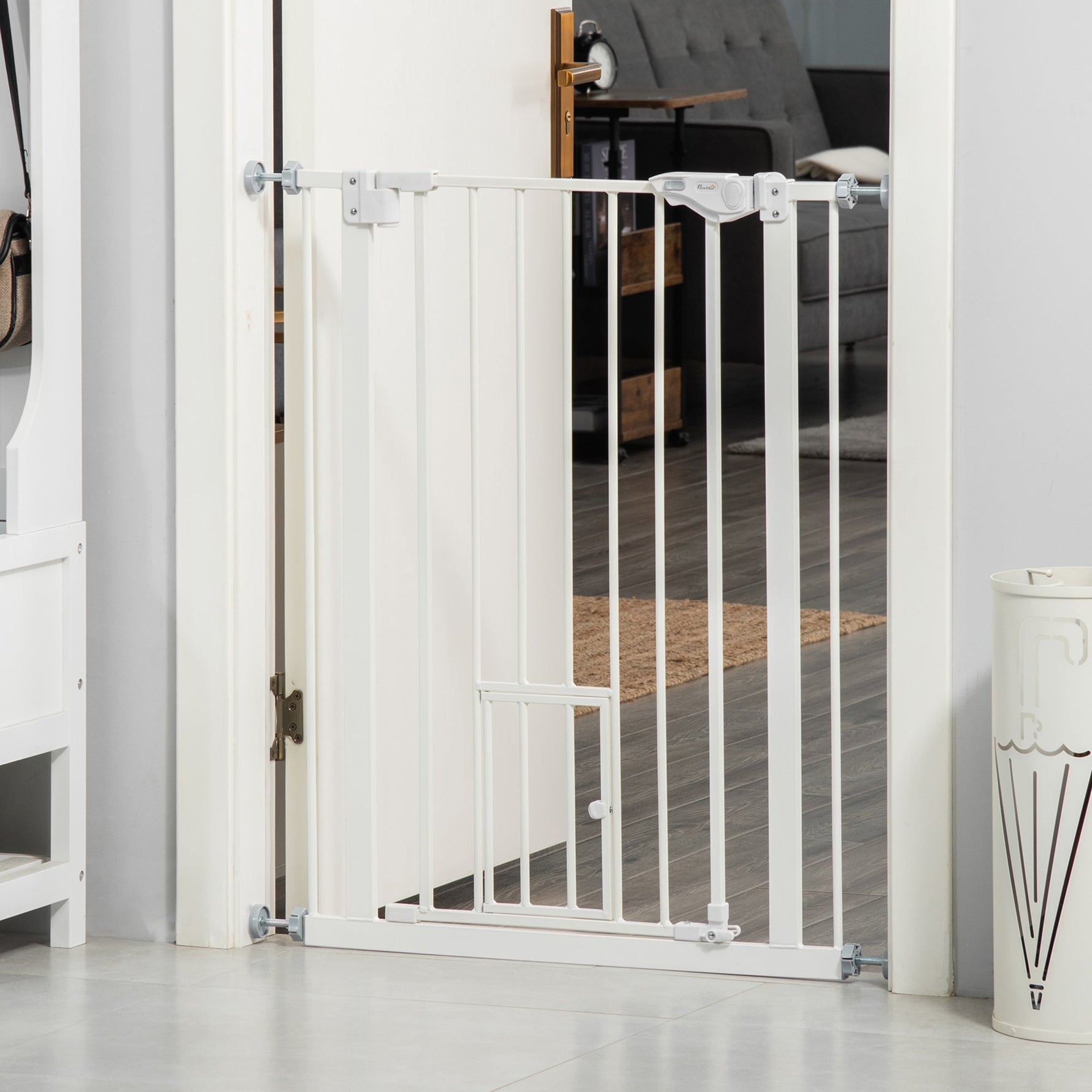 Safety Gate, Automatic Closing, 74-80cm, Steel