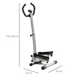 Stepper Exercise Bike with Handlebar, LCD Screen, Adjustable Speed