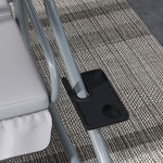Outsunny Hollywood Swing 3-Seater Reclining Canopy, Light Grey