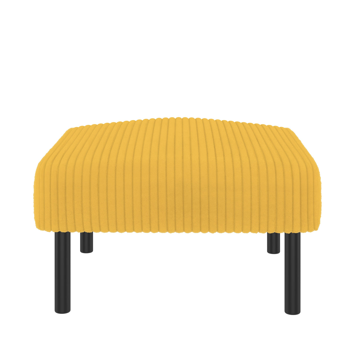 Corduroy Stool - Metal Frame, Super Soft Velour - Premium