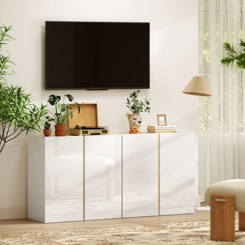 Chest of Drawers, Sideboard, Soft-Close Doors, Adjustable Shelf, White