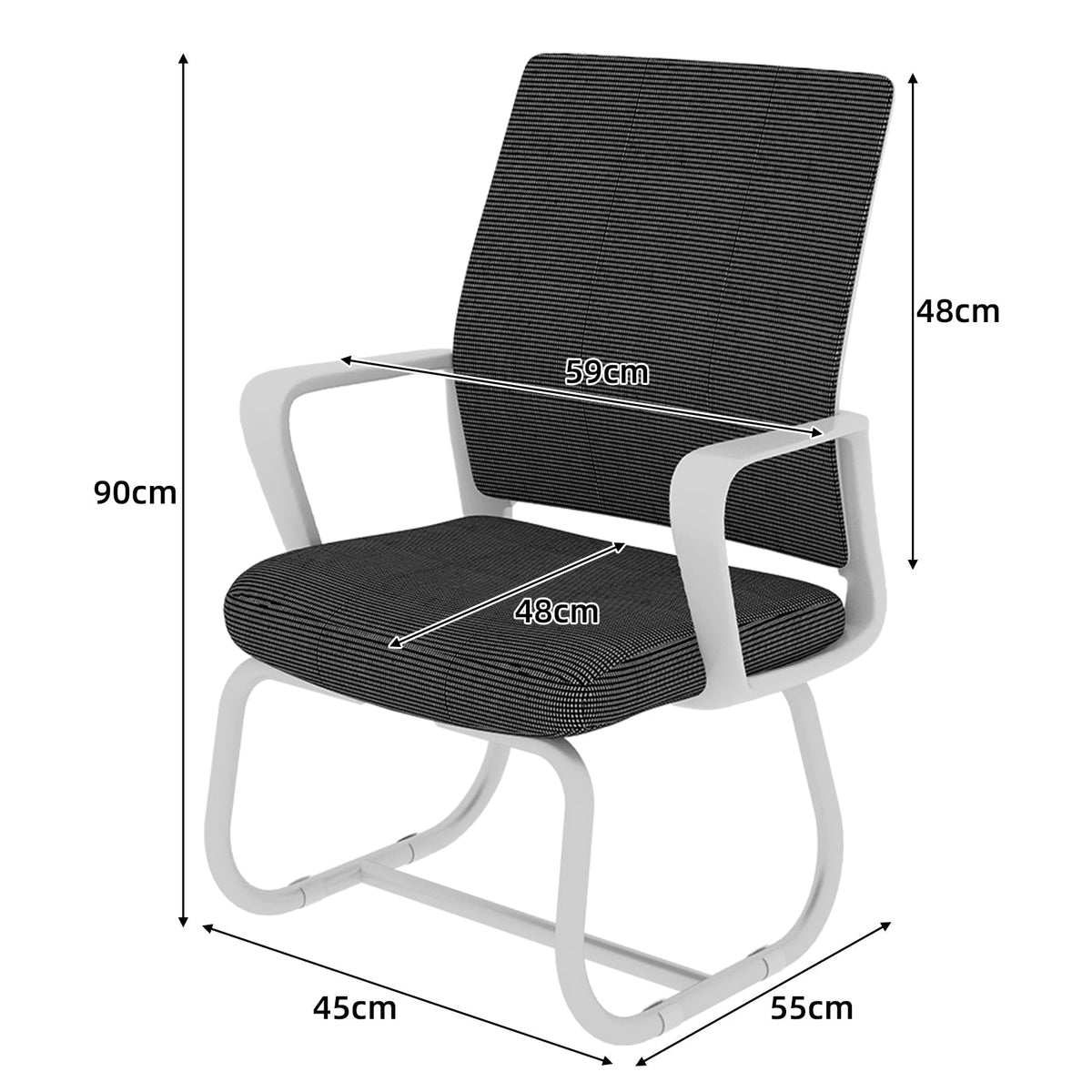 Office Chair, Minimalist Modern Soft & Comfortable, Metal Frame