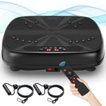 Vibration Plate Training Device, Whole Body Fitness Platform with Resistance Bands & Speed Control, Home Gym Equipment