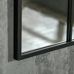 Window Mirror, Metal Frame, Black